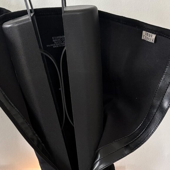 " I.M.P.O Stretch Nadie Gold Chain Black Knee-High Boots Size 6.5 " - Picture 8 of 9